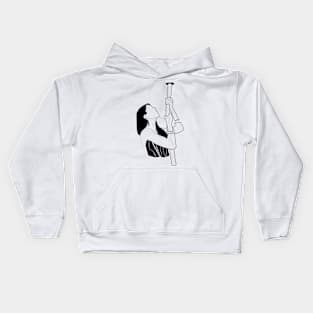 Black & white Elegant Art 13 Kids Hoodie